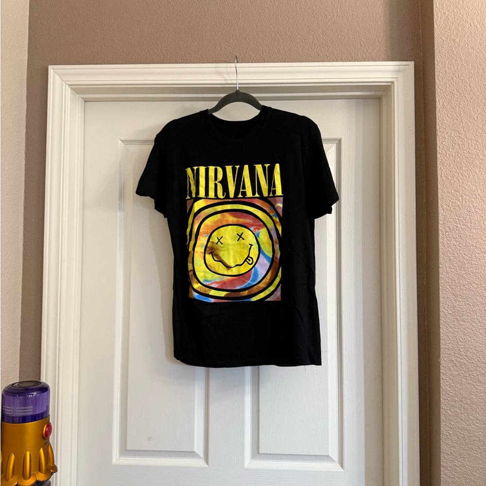 Nirvana Black Graphic T-Shirt. Men’s Size Medium.
